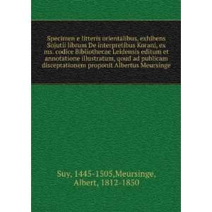   Albertus Meursinge 1445 1505,Meursinge, Albert, 1812 1850 Suy Books