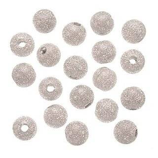 Silver Plated Stardust Sparkle Round Beads 6mm (50) 36130