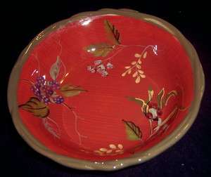 Tracy Porter Octavia Hill Collection Garden Red Soup Bowl  