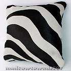   Pillow Print Zebra Cow Hide Cowskin Skin Leather Cover Cushion p5