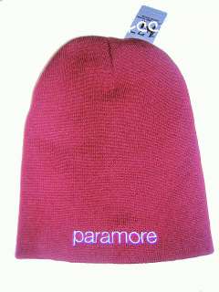EXCLUSIVE ~PARAMORE~ BURGUNDY RED BEANIE SKULL CAP HAT  