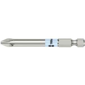 Wera 05071084001 3855/4 Stainless Steel Pozidriv Screwdriver Bit, PZ 1 