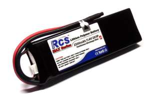RCS 2500mAh 7.4V 22C LiPo Li Polymer Li Battery RB625  