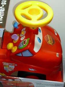 New Kiddieland Lightning McQueen Cars Musical Activity Ride On Toy 12 