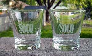 SOUTHERN COMFORT FROSTED SOCO SHOT GLASSES 3 OZ  