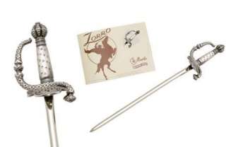 Miniature Zorro Sword Silver by Marto of Toledo Spain   Movie 