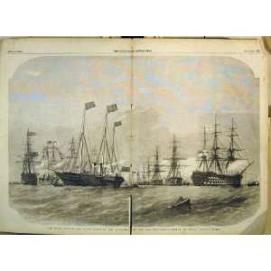   1856 Naval Review War Ships Fleet Pivot Portsmouth Nab