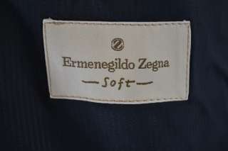 Ermenegildo Zegna Soft Mens Navy Blue Pinstripe Blazer Sport Coat 42L 