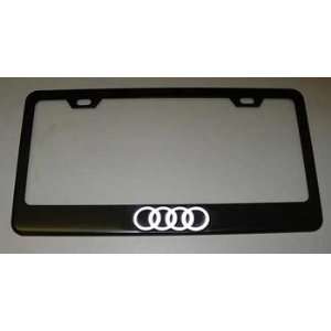  Audi 4 Ring Logo Black License Plate Frame Everything 