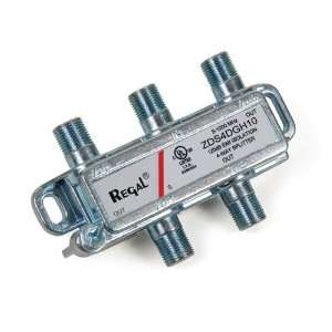  Splitter; RF 4 Way 1GHz Digital Capable Zinc Plated 