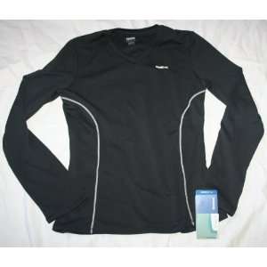   Long Sleeve Athletic Top   Size Small, Black