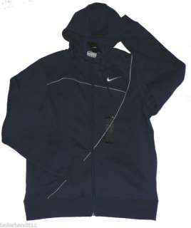 Nike hooded sweat jacket mens Medium blue  