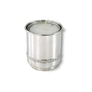  Sterling Silver Yizkor Candleholder with Lattice Pattern 