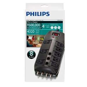  Philips SPP1135WA 8 Outlet Home Theater Surge protector 