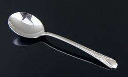 0742 Wm. Rogers Avalon Silver Plate Gumbo / Soup Spoon  