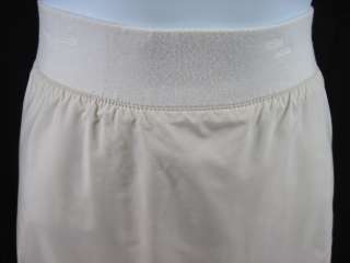 0851 Tan Knee Length Broomstick Skirt Sz M  