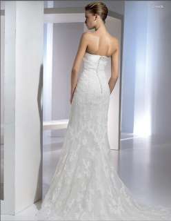 Slim Lace Mermaid White/Ivory Wedding Dresses Bridal Gown Size 2 28 