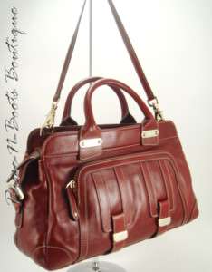 GUCCI Handbag Red Leather B BAG Tote Satchel Purse NEW  