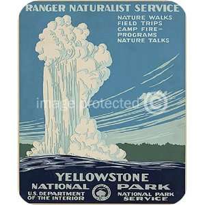  Yellowstone National Park WPA Vintage Travel MOUSE PAD 