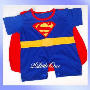 Superman Hero Baby Boy Fancy Costumes Outfit Sz 6 12m  