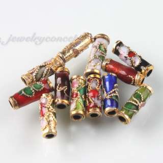 50 Charms Chinese Cloisonne Bead 9x3mm Free P&P 110764  