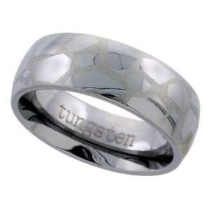 Cobalt Free TUNGSTEN CARBIDE 8 mm (5/16 in.) Comfort Fit Domed Wedding 