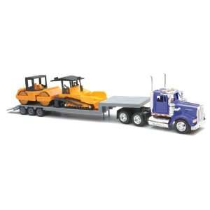    Kenworth W900 Construction Truck w/ Road Roller Toys & Games