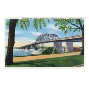  Buffalo, NY, Peace Bridge Crossing Niagara River View 