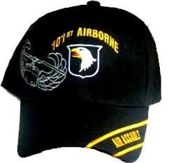 101st 101 st AIRBORNE SHADOW AIR ASSAULT BLAK HAT CAP  