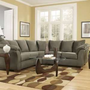  Market Square Dollar Bay Sectional in Sage