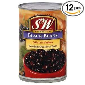 Black Bean, 50 Percent Less Salt, 15 Ounce (Pack of 12)  