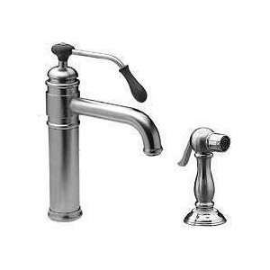 Barclay Areco Brushed Nickel 1 Handle High Arc Kitchen Faucet with 