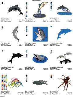   dalmatica ocean mammals 4x4 hoop set 1088 24 designs for 1 low price