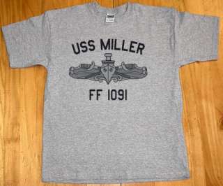 USN US Navy USS Miller FF 1091 Frigate T Shirt  