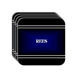   REES Set of 4 Mini Mousepad Coasters (black design) 