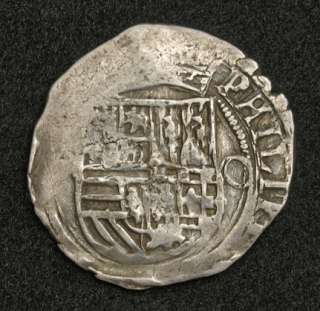 1598, Mexico, Philip II. Spanish Colonial 1 Real Cob Coin. R  