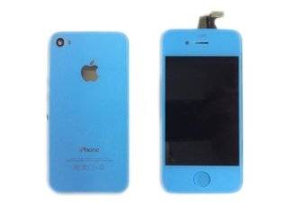 Baby Blue iPhone 4 4G Front Glass Digitizer +LCD +Back Cover Assembly 