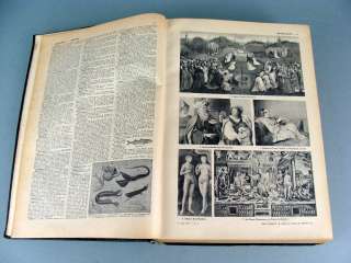 1948 ANTIQUE FRENCH ILLUSTRATED A Z WORLD ENCYCLOPEDIA HARDCOVER PRINT 