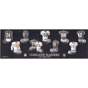  Oakland Raiders 5X15 Plaque   Heritage Jersey Print 