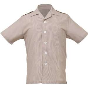    5XL Junior Cord Mens Housekeeping Shirt, Tan, 5XL