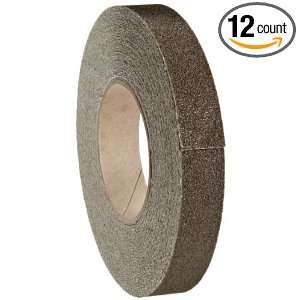   Safety Tape, 60 Grit, Medium Brown, 1 Inch by 60 Foot Roll, 12 Pack