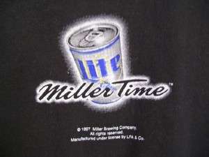 NWT LFA Littlefield Adams & Co Miller Beer Men Black Tee Shirt Size XL 