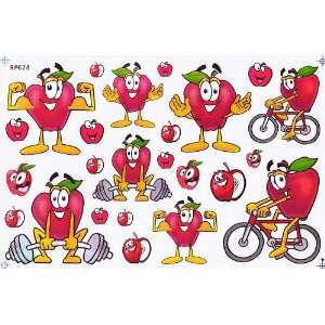  Healthy Apple Fruit Clip Art Decal Scrapbook Sticker