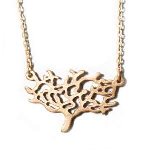  apop nyc Matte Gold Tree of Life Necklace 18 inch Jewelry