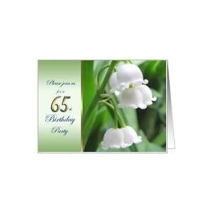  65th birthday Party Invitation with Lily of the Valley 