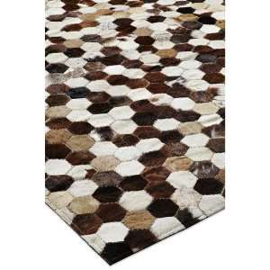 Dynamic Rugs Leather Work Brown Multi Contemporary Rug   8107 666   7 
