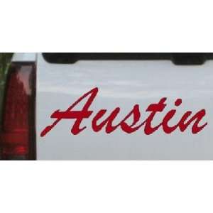  Austin Car Window Wall Laptop Decal Sticker    Red 18in X 