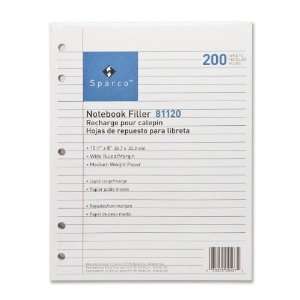  Sparco Notebook Filler Paper