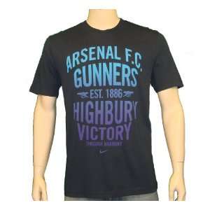  Nike Mens Arsenal Soccer/Futbol S/S T Shirt Navy L Sports 