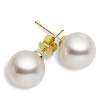 14k solid gold stud earrings with natural pearls our price $ 47 97